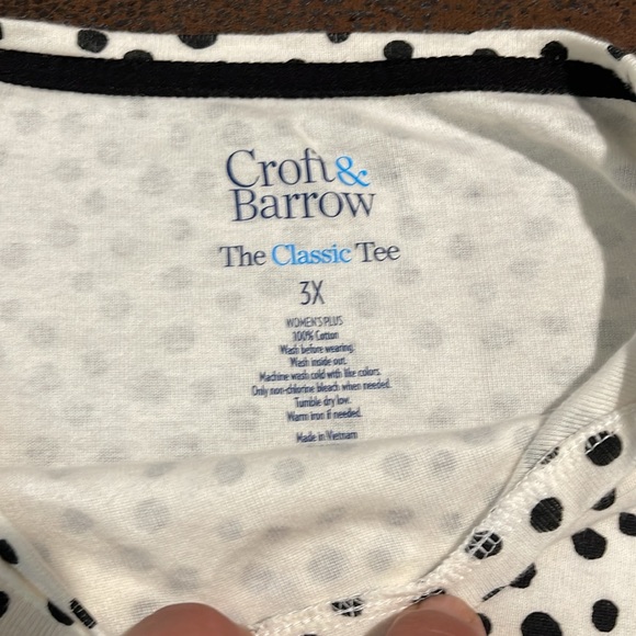 NWOT Croft & Barrow Women’s Plus Size 3x Essential Long Sleeve Classic Tee - Picture 3 of 5